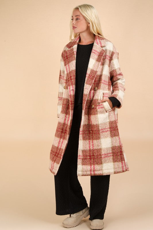 Plaid Oversized Long Coat