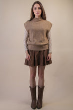 Load image into Gallery viewer, Mocha Soft Knit Sweater Vest Top
