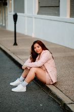 Load image into Gallery viewer, Blush Plaid Oversize Blazer &amp; Shorts Set
