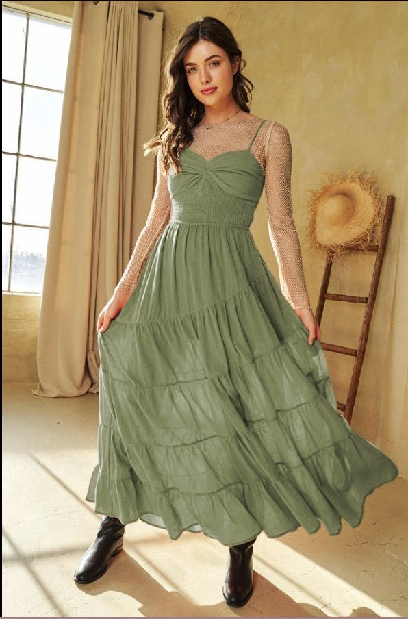 Sage Dreams Maxi Dress – Dazzling Daisy Boutique