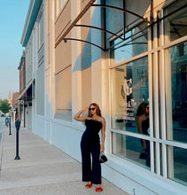 Load image into Gallery viewer, Classy Black Feather Jumpsuit
