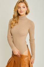 Load image into Gallery viewer, Rib Knit Turtle Neck Bodysuit
