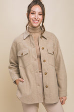 Load image into Gallery viewer, Oatmeal Fleece Oversized Shacket
