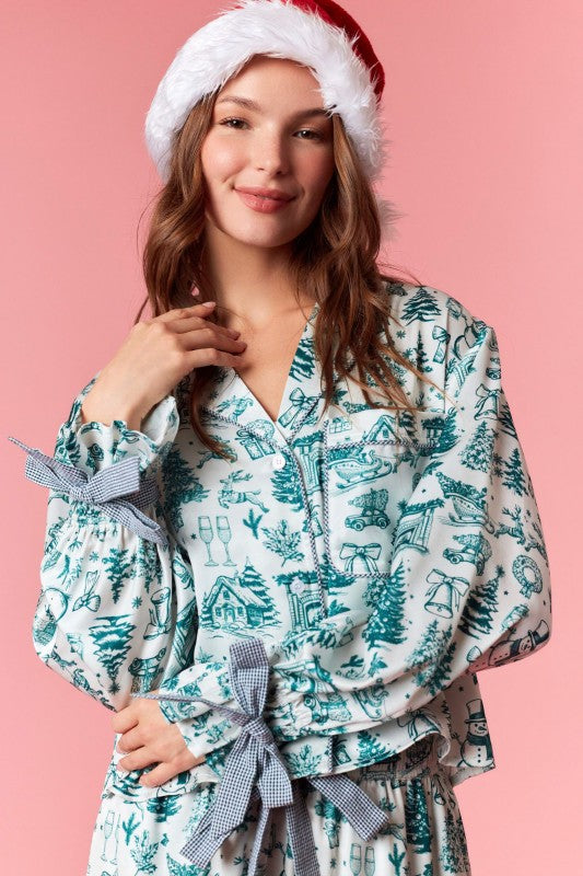 Christmas Satin PJ Set