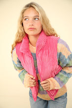 Load image into Gallery viewer, Pink Corduroy Puffer Vest
