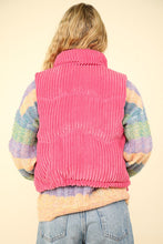 Load image into Gallery viewer, Pink Corduroy Puffer Vest
