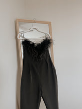 Load image into Gallery viewer, Classy Black Feather Jumpsuit
