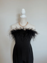 Load image into Gallery viewer, Classy Black Feather Jumpsuit
